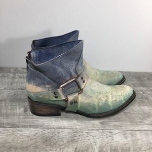 Freebird by Steven Madden PLDIP Distressed Ombré Leather Womens Boots Booties 9